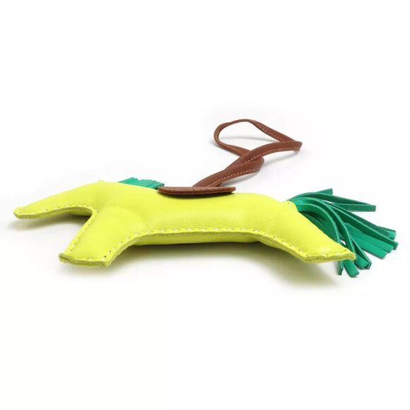 Auth HERMES Rodeo MM Bag Charm Yellow/Green/Brown Agneau Milo - e59863g - Picture 4 of 7